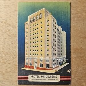Vintage Baton Rouge Louisiana Hotel Heidelberg Postcard